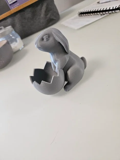 Mô hình in 3D chú thỏ Phục Sinh giữ trứng (Easter Bunny with Egg) độc đáo - Image 2