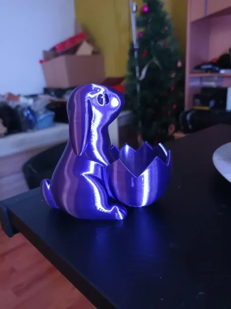 Mô hình in 3D chú thỏ Phục Sinh giữ trứng (Easter Bunny with Egg) độc đáo - Image 3