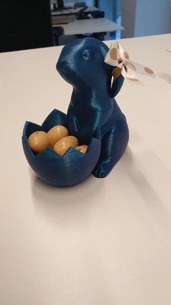 Mô hình in 3D chú thỏ Phục Sinh giữ trứng (Easter Bunny with Egg) độc đáo - Image 12