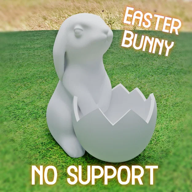 Mô hình in 3D chú thỏ Phục Sinh giữ trứng (Easter Bunny with Egg) độc đáo - Image 16