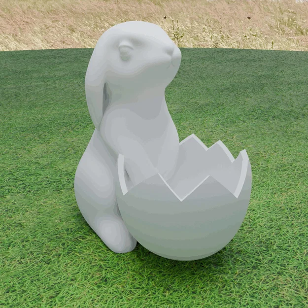 Mô hình in 3D chú thỏ Phục Sinh giữ trứng (Easter Bunny with Egg) độc đáo - Image 17