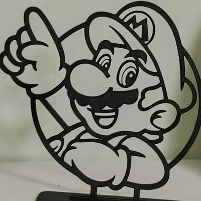 Mô hình trang trí Mario Bros phong cách 2D tối giản cực chất