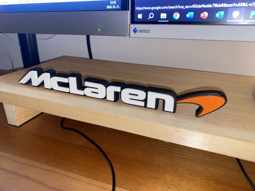 Mô hình logo McLaren in 3D trang trí bàn làm việc cực đẹp - Image 1