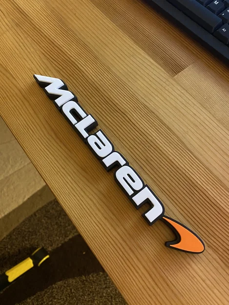 Mô hình logo McLaren in 3D trang trí bàn làm việc cực đẹp - Image 2