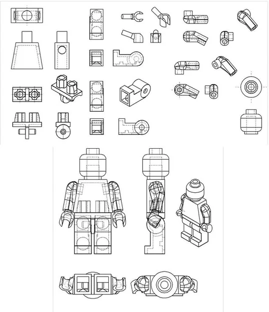 Mô hình nhân vật Lego cổ điển (Lego man) in 3D chi tiết - Image 3
