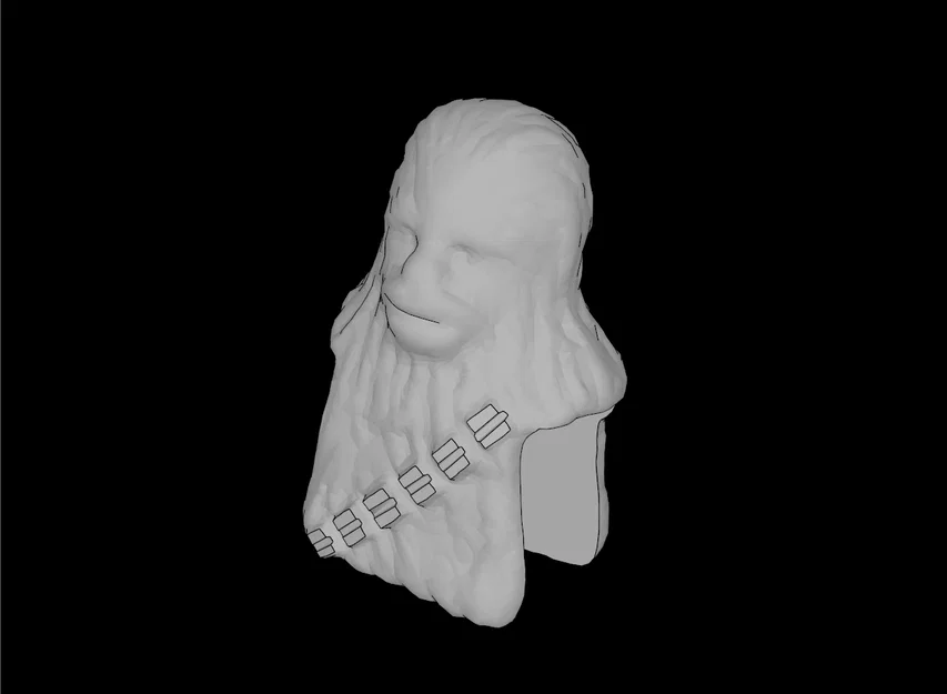 Mô hình đầu nhân vật Chewbacca tương thích Lego in 3D - Image 1