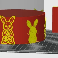 Hộp trang trí hình thỏ dễ thương (Box Świąteczny) - Tải file STL 3D