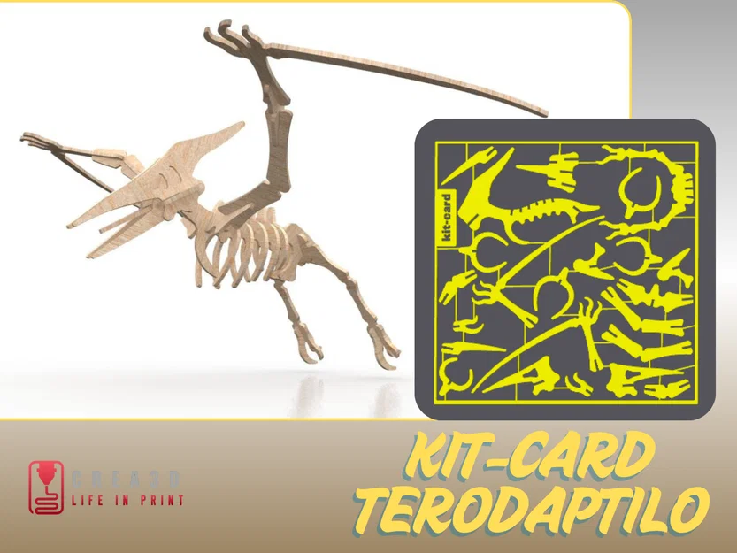 Mô hình lắp ráp khủng long Terodaptilo Kit-Card cực thú vị - Image 1