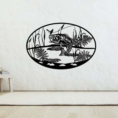 Tranh treo tường nghệ thuật câu cá Fishing Wall Art - Mẫu in 3D đẹp