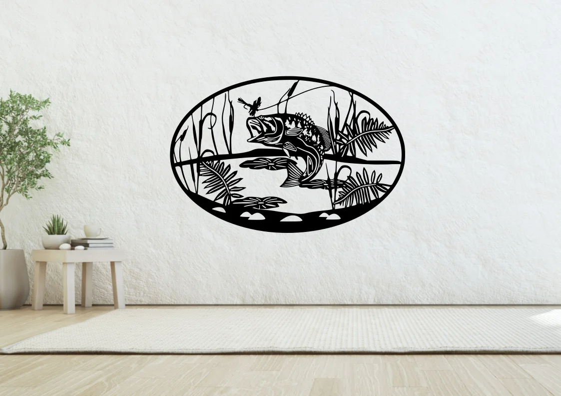 Tranh treo tường nghệ thuật câu cá Fishing Wall Art - Mẫu i… 1
