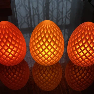 Trứng Phục sinh và đế (Dùng được với đèn Tealight)