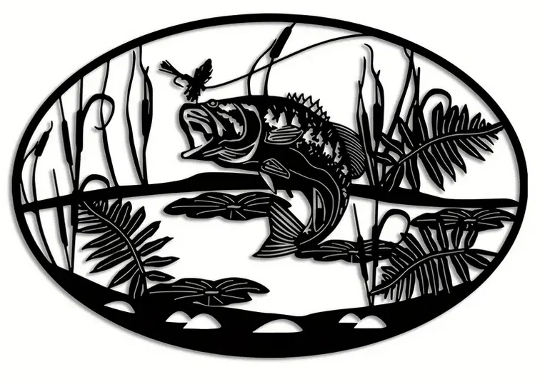 Tranh treo tường nghệ thuật câu cá Fishing Wall Art - Mẫu in 3D đẹp - Image 2