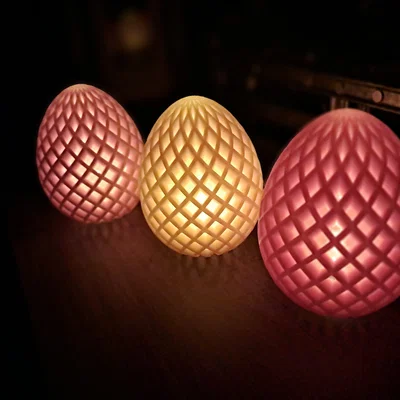 Trứng Phục sinh và đế (Dùng được với đèn Tealight)