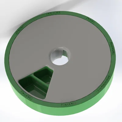 Khay chia thuốc 3D dạng tròn xoay tiện lợi cho mọi nhà