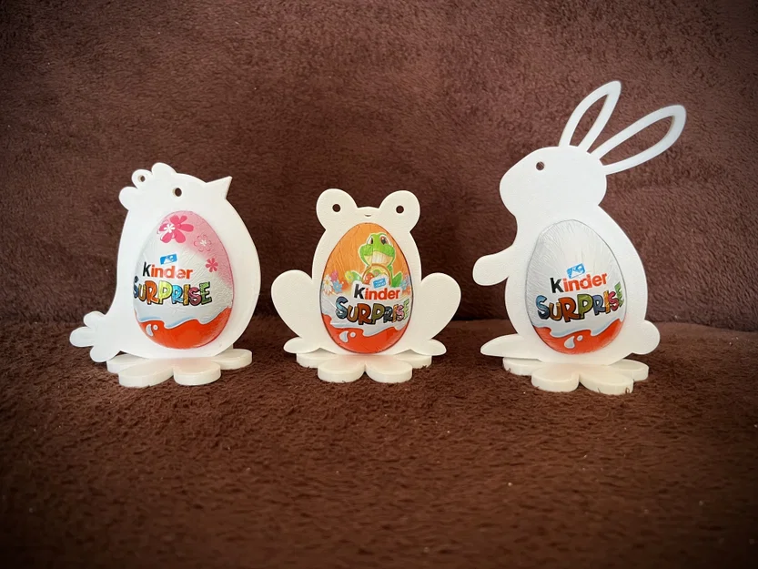 Bộ giá đỡ trứng Kinder Surprise in 3D hình thú cực xinh - Image 1