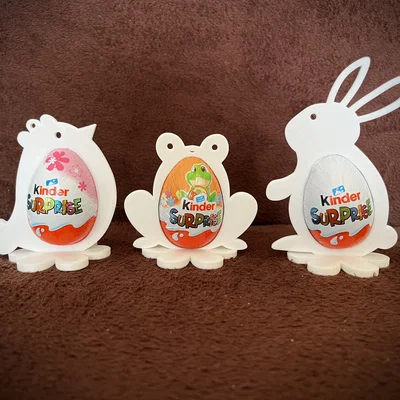 Bộ giá đỡ trứng Kinder Surprise in 3D hình thú cực xinh