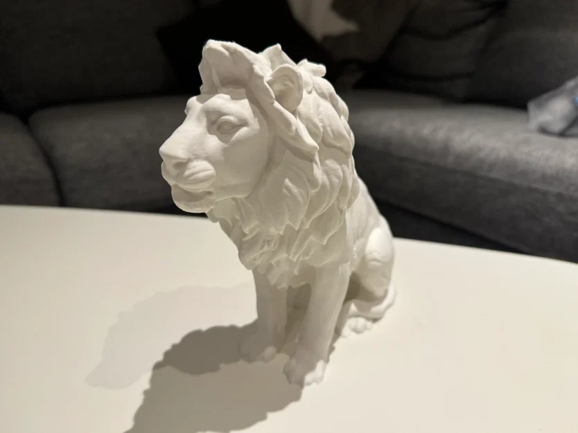 Mô hình tượng sư tử ngồi trang trí độc đáo - In 3D chất lượng cao - Image 1