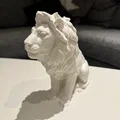 Mô hình tượng sư tử ngồi trang trí độc đáo - In 3D chất lượng cao - Thumbnail 1