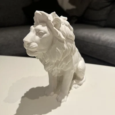 Mô hình tượng sư tử ngồi trang trí độc đáo - In 3D chất lượng cao