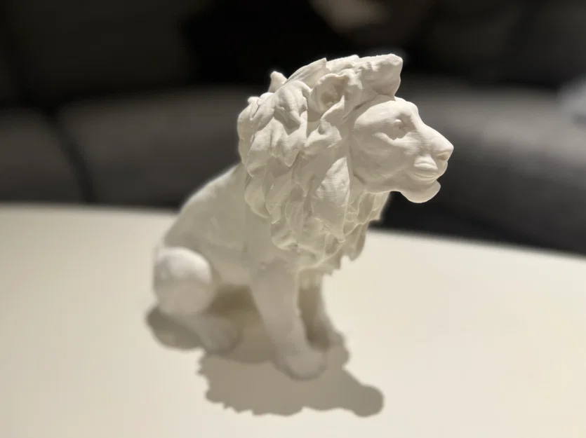 Mô hình tượng sư tử ngồi trang trí độc đáo - In 3D chất lượng cao - Image 2