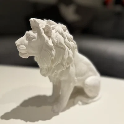 Mô hình tượng sư tử ngồi trang trí độc đáo - In 3D chất lượng cao