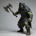 Mô hình chiến binh Ork cầm rìu 3D - Ork Warrior with Axe 4 - Thumbnail 1