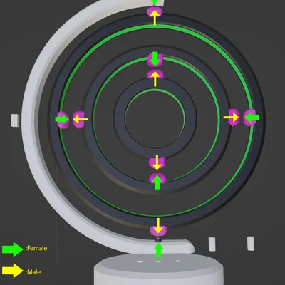 Đèn LED Gyroscope - Thiết kế in 3D độc đáo