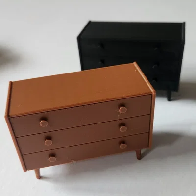 Tủ ngăn kéo mini Hergus - Mô hình nội thất tỉ lệ 1:10 cực đẹp