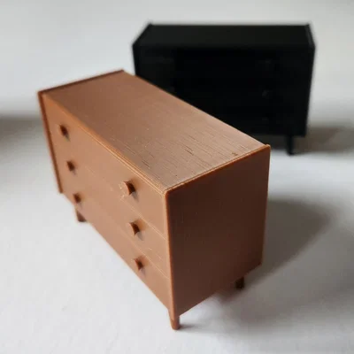 Tủ ngăn kéo mini Hergus - Mô hình nội thất tỉ lệ 1:10 cực đẹp