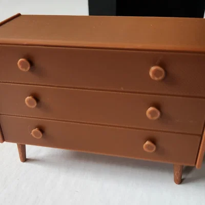 Tủ ngăn kéo mini Hergus - Mô hình nội thất tỉ lệ 1:10 cực đẹp