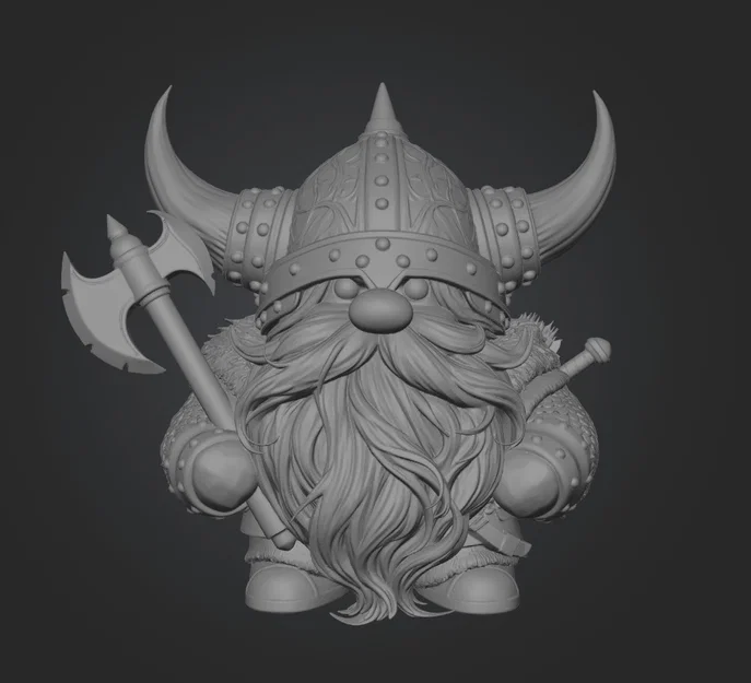 Mô hình Chiến binh Lùn Horned Dwarf Warrior - File STL in 3D đẹp - Image 1