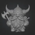 Mô hình Chiến binh Lùn Horned Dwarf Warrior - File STL in 3D đẹp - Thumbnail 1