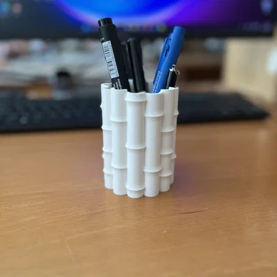 Ống Cắm Bút Hình Tre (Bamboo Pen Holder)