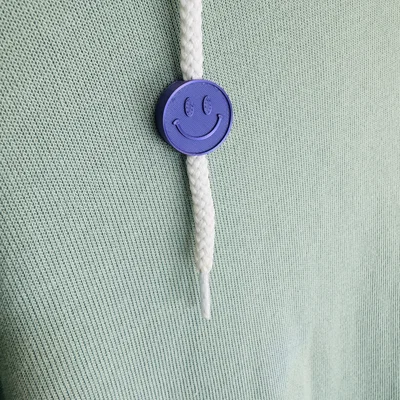 Hạt trang trí hình mặt cười (smiley face bead) cho dây giày và dây rút