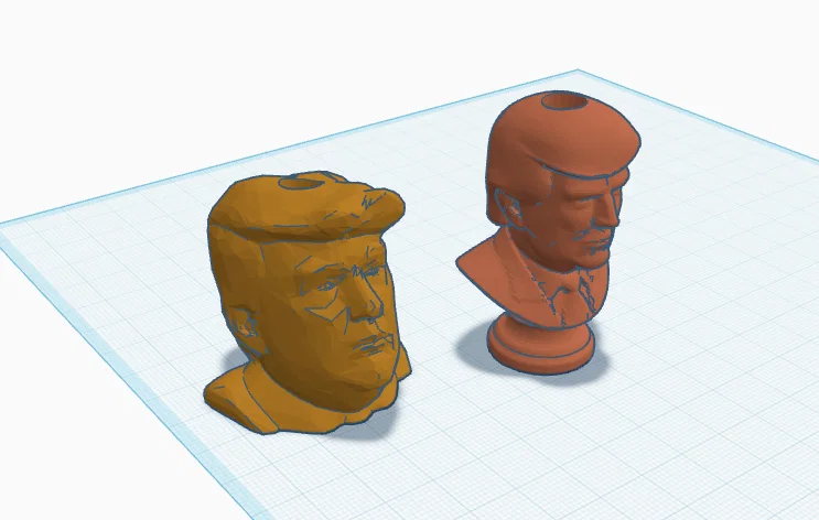 Mô hình trang trí ống hút hình Donald Trump độc đáo (2 phiên bản) - Image 1