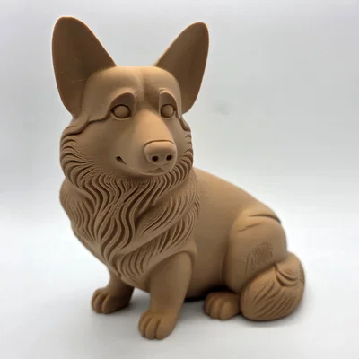 Tượng Corgi Ngồi Đáng Yêu