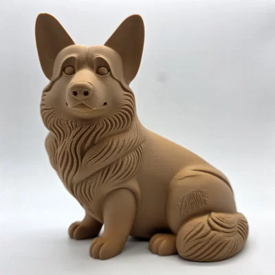 Tượng Corgi Ngồi Đáng Yêu