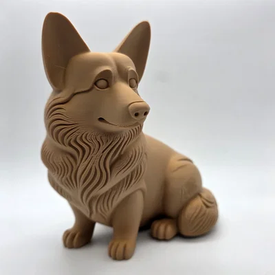 Tượng Corgi Ngồi Đáng Yêu