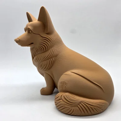 Tượng Corgi Ngồi Đáng Yêu