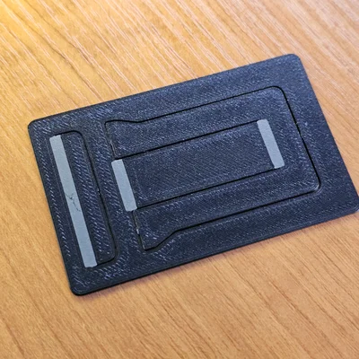 Giá đỡ điện thoại siêu mỏng kích thước thẻ tín dụng với bản lề TPU