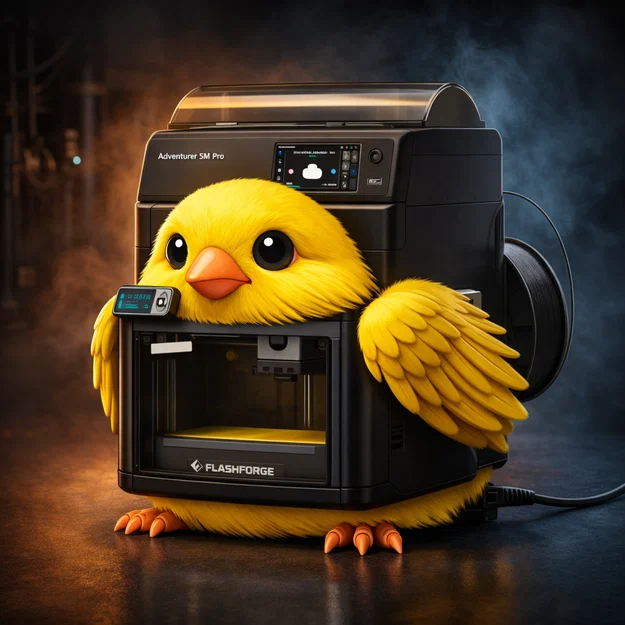Mô hình chú chim Canary kết hợp máy in 3D độc đáo - Image 1