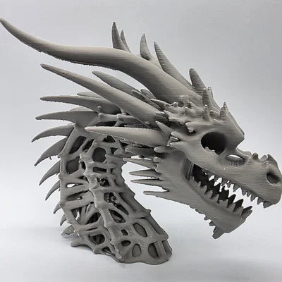 Tượng Đầu Rồng Xương 3 (Skeletal Dragon Bust 3)