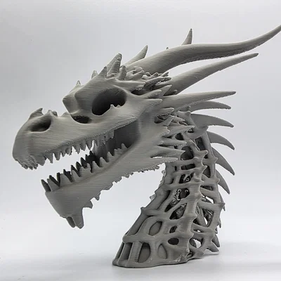 Tượng Đầu Rồng Xương 3 (Skeletal Dragon Bust 3)