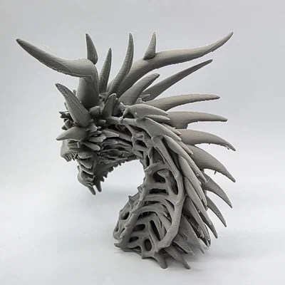 Tượng Đầu Rồng Xương 3 (Skeletal Dragon Bust 3)