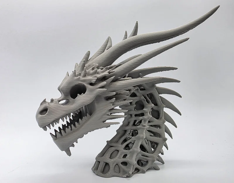 Tượng Đầu Rồng Xương 3 (Skeletal Dragon Bust 3) - Image 4