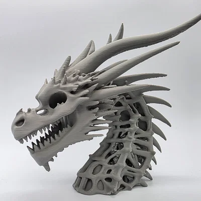 Tượng Đầu Rồng Xương 3 (Skeletal Dragon Bust 3)