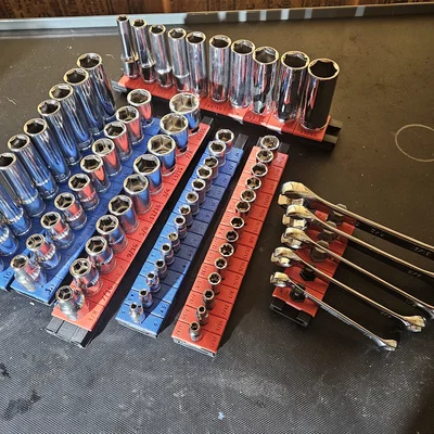 Bộ khay đựng đầu khẩu TrackTwist 1/4" - 3/4" hỗ trợ Gridfinity