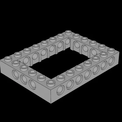 Gạch Technic 6x8 khung rỗng tương thích Lego (32532) in 3D