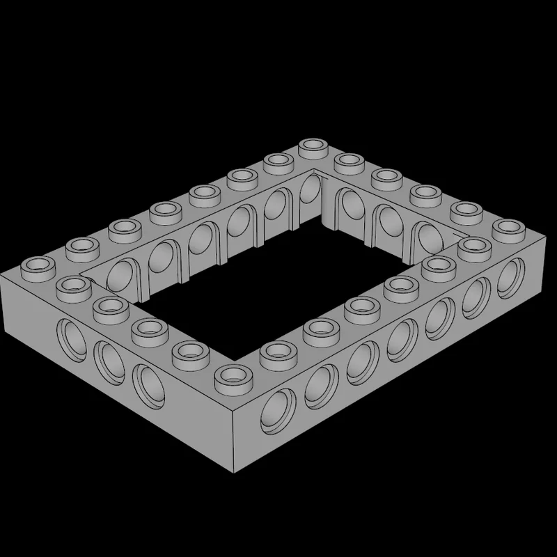 Gạch Technic 6x8 khung rỗng tương thích Lego (32532) in 3D