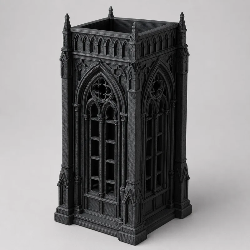 Ống Đựng Bút Gothic - Thiết Kế Cổ Điển Tinh Xảo Cho Bàn Làm Việc